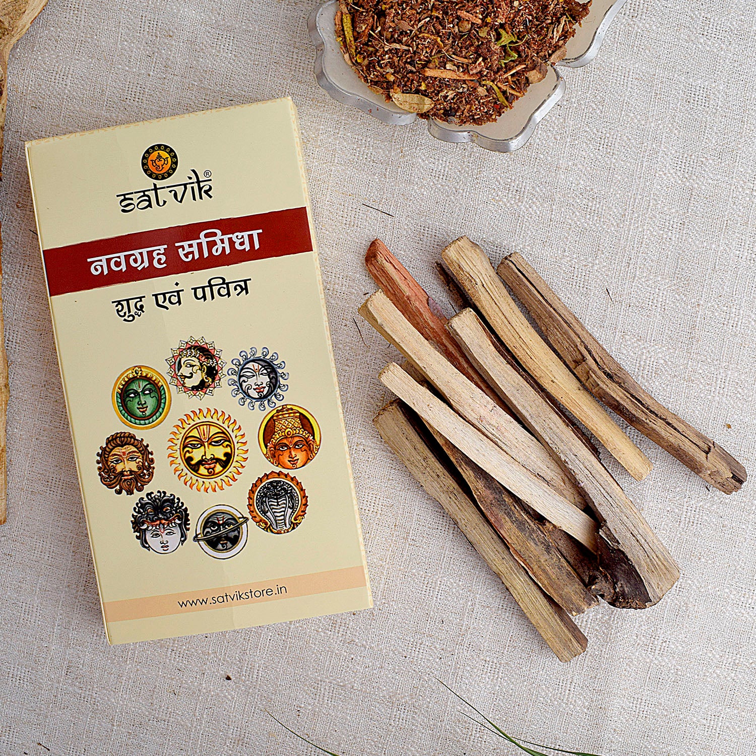 Navgraha Samidha Planet Wood, 9 Pcs